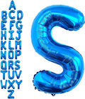 40 Inch Blue Letter S Balloons, DIY Phrase Foil Alphabet Letter S Balloons DIY Word S Banner for Birthday Anniversary Celebration Graduation Party Supplies Decoration