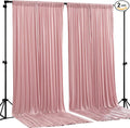 Rose Backdrop Curtains-Wrinkle-Free Polyester Photography Drapes Party Curtain Background for Baby Shower Wedding Decorations- 8 X10FT