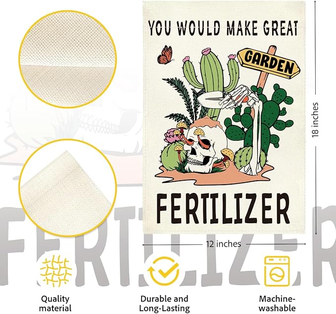 Funny Garden Flags You Would Make Great Fertilizer Decor for Outdoor Farmhouse Lawn Best Planting Lover Gifts Idea Double Sided Garden Flag 12 x18 inches