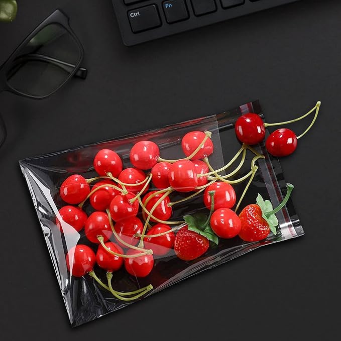 6x9 Inches 120 Pcs Self Sealing Cellophane Bags, Clear Cookie Bags for Gift Packaging, Candies, Dessert, Goodie, Party Favors