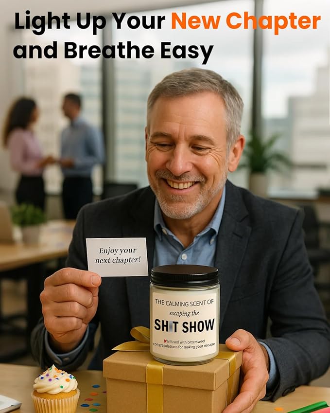 Sarcastic Candle, Going Away, Goodbye, Farewell Gifts for Coworkers, Funny Retirement Gift for Woman Men, Coworker Leaving Job, New Job, Moving Away Presents for Friends, Boss, Work Bestie, Colleague