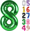 Dark Green Number 8 Balloon 40 Inch, 8th Birthday Party Decorations for Children, Giant 8 Foil Balloon for Party Supplies
