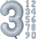 40 In Matte gray Number Balloons Helium Foil Mylar Balloon Birthday Party banquet Decoration 3