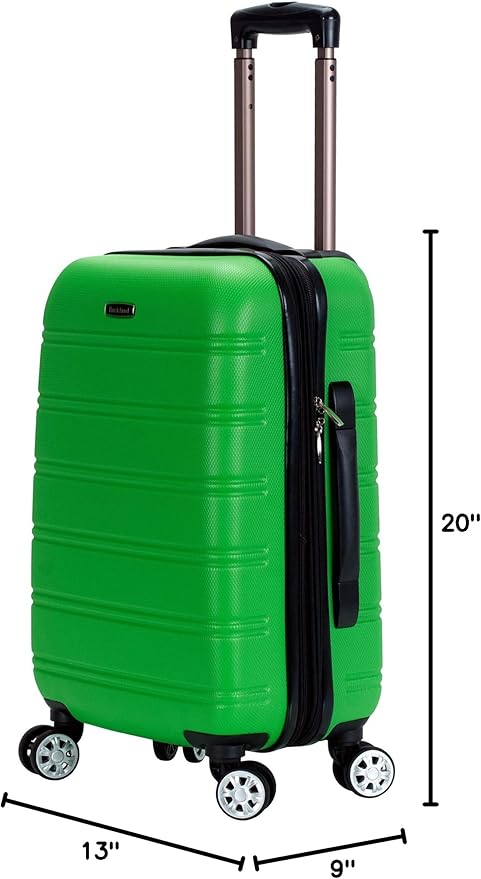 Rockland Melbourne Hardside Expandable Spinner Wheel Luggage, Carry-On 20", Green