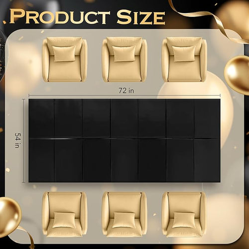 1 Piece Black Foil Tablecloth 54 * 72inch Birthday Graduation Halloween Party Table Cloths Plastic Waterproof Disposable Table Cover for Halloween Neon Anniversary Party Supplies
