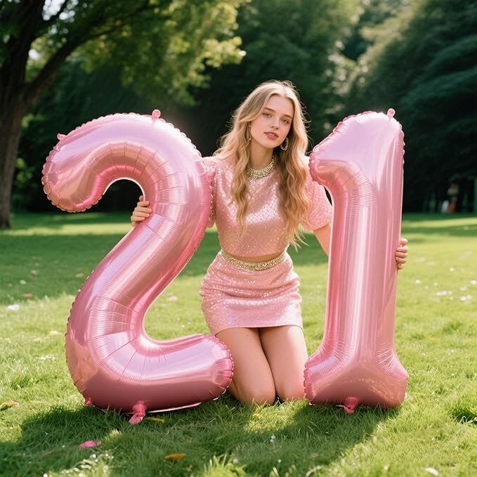 40 Inch Pearlescent Pink Number 12 Balloon Number 12 Balloon 40 Inch,12th Birthday Party Decorations for Boy or Girl Huge Mylar Anniversary Party Supplies