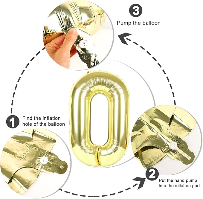 2 Numbers Balloon 40 Inch Light Gold Two Balloon Number Birthday Decor, 2nd 12 21st Party Celebration Decorations Graduations Wedding Baby Shower