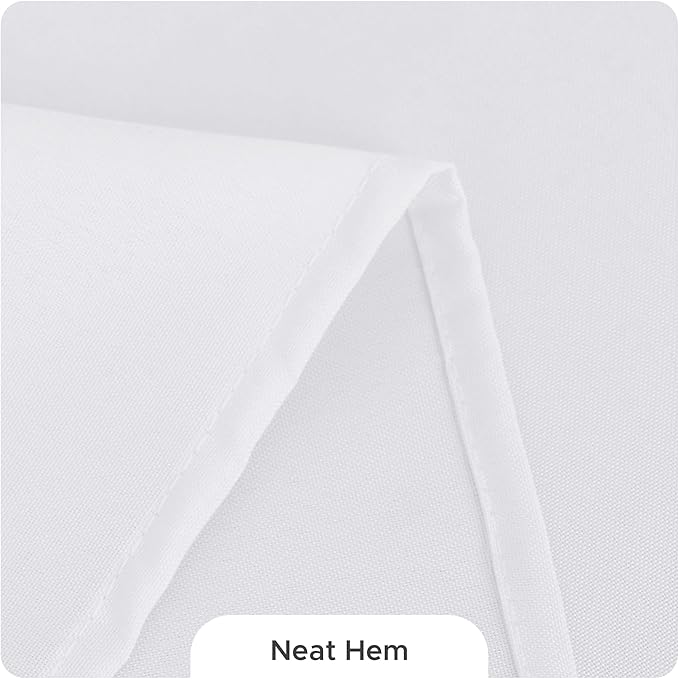 Fitable 8 Pack Rectangle Tablecloths: Stain Resistant Wrinkle Free Circle Table Clothes, Washable Reusable Polyester Table Covers for Wedding Party Birthday Banquet Reception(White, 90x132 Inch)