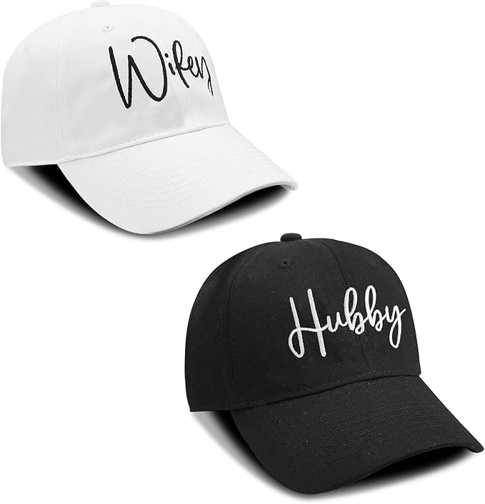 Embroidered Baseball Cap Women Men Engagement Anniversary Honeymoon Wedding Gifts Newlyweds Couples Adjustable Hats