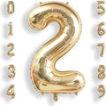 AULE 40 Inch Large 2 Balloon Numbers Light Gold, Big Foil Number Balloons, Giant Helium Happy Birthday Party Decorations for Man and Women, Huge Mylar Anniversary Party Supplies