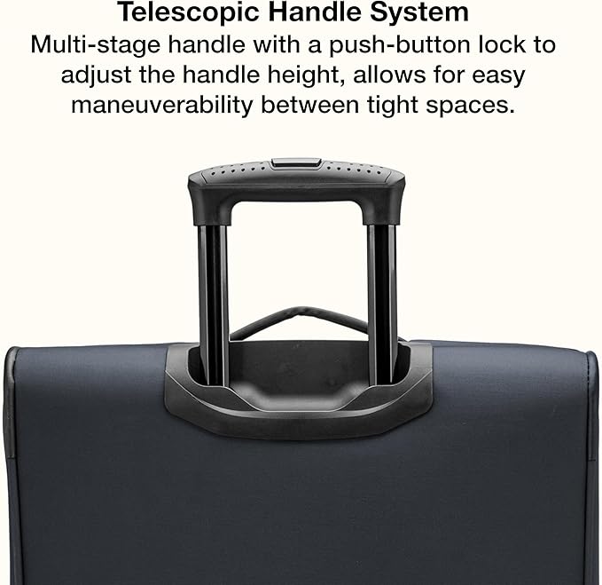 U.S. Traveler Anzio Softside Expandable Luggage with Spinner Wheels, Dark Grey, 22-Inch Carry-on