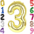 40 Inch Champagne Gold Number 3 Balloon, Giant 3 Number Balloons for 3rd Birthday Decorations, Party Supplies for Baby Boy Girl, Champagne Gold Party Decor