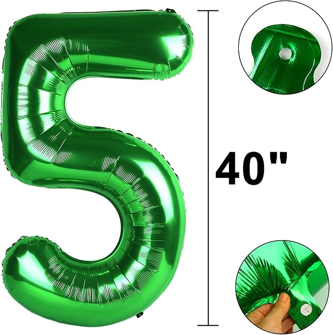 40 Inch Green Number 50 Digital Balloon,Jumbo Mylar Foil Helium Balloon for 50 Balloons for Birthday Party,Wedding Anniversary Party Decorations