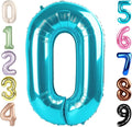 Number 0 Balloons 40 Inch Light Blue Number Balloons for 10 20 30 40 50 60 70 80 90 100 Numbers Balloon Birthday Decorations Wedding Event Baby Shower