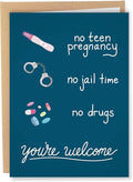 Sleazy Greetings Funny Happy Father's Day Greeting Card | Cheeky Birthday Card For Dad | Dirty Adult Friend Bday Card with Envelope (You're Welcome)