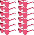 PLULON Heart Sunglasses for Women 5/12/25 Pcs, Heart Glasses Valentine Day Rimless Shaped Candy Color Fun Glasses Party Favor