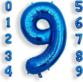 AULE 40 Inch Large 9 Balloon Numbers Blue, Big Foil Number Balloons, Giant Helium Happy Birthday Party Decorations for Man and Women, Huge Mylar Anniversary Party Supplies
