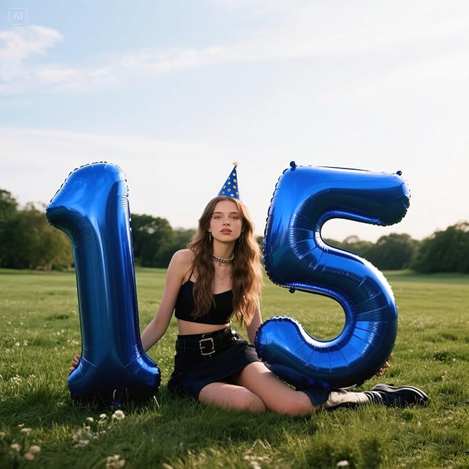 40 Inch Navy Blue Number 1 Balloon Jumbo 10 11 12 16 48 Foil Balloons for Milestone Decorations Birthdays, Corporate Events, Photo Booths Party Supplies