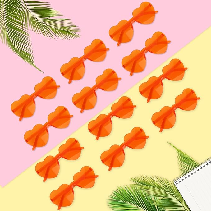 Heart Sunglasses 12/18/24 Pcs Heart Shaped Glasses for Women Cute Funny Party Glasses Party Favors Accessories