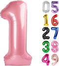 Pearlescent Pink Number 1 Balloon 40 Inch, 1st Birthday Balloon for Baby Boy Girl Toddler First Birthday Decorations, Shiny Pearlescent Pink Party Supplies
