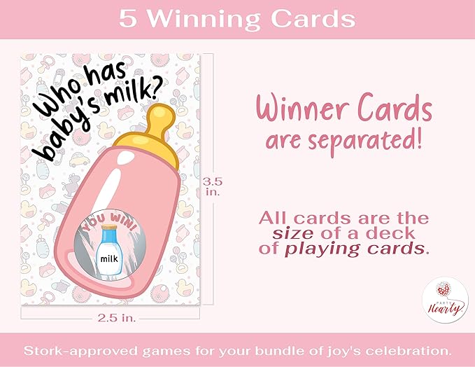 Party Hearty Baby Shower Games for Girl, 40 Emoji Scratch Off Lottery Tickets, Baby Games Ideas, Scratch Off Game, Pink
