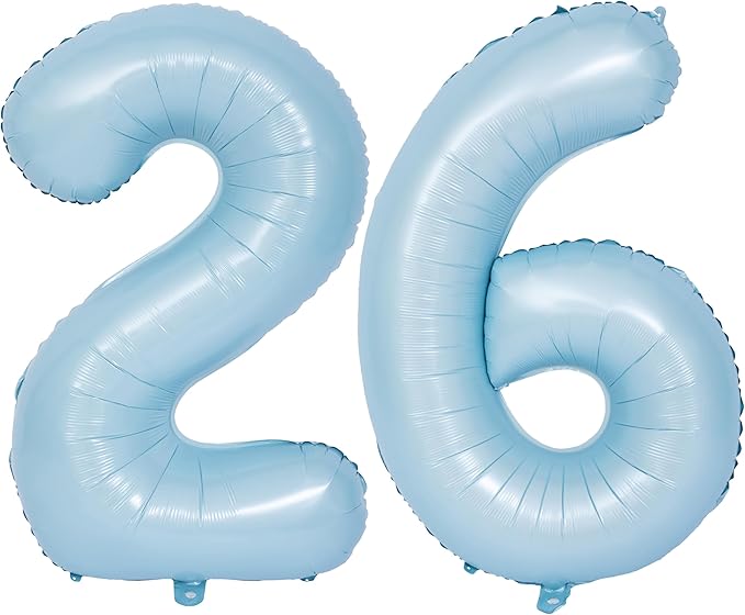 40 In Matte Blue Number Balloons Helium Foil Mylar Balloon Birthday Party banquet Decoration Digital 26
