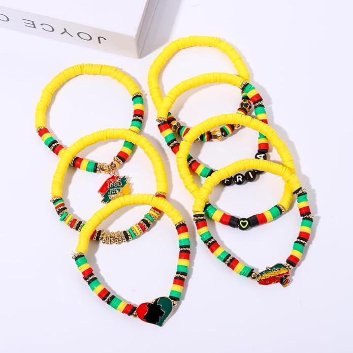 Surfer Heishi Bracelets for Women Stackable Rainbow Vinyl Disc Clay Beaded Stretch Bracelets Elastic Layering Friendship Bracelets Boho Summer Beach Jewelry
