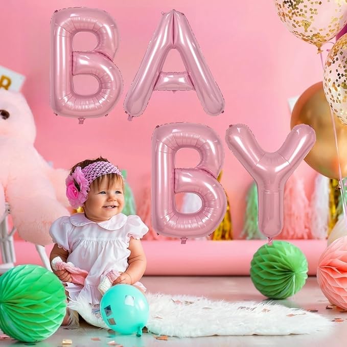 Pink Letter I Balloons - 40 Inch Mylar Helium Large Pink I Balloons for Birthday Party & Anniversary Decorations