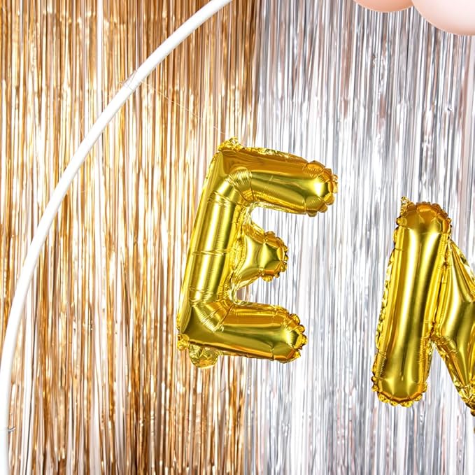 Restaurantware-Balloonify 16 Inch Letter Balloon, 1 Alphabet Party Balloon - Letter E, Self-Sealing, Gold Foil Mylar Finish, Hanging Loop, Decoration For Birthday, Wedding, Or Graduation