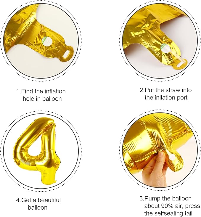 6 Balloon Numbers, 40 Inch Foil Big Balloon for Men And Women, Gold Balloons for 6, 16, 26, 60, 2026 Graduation, Birthday, Wedding Anniversary, Xmas, Thanksgiving Day, Party Supplies