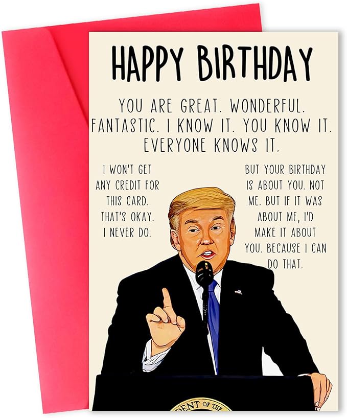 Funny Birthday Card for Women Men, Humorous Birthday Gifts Card for Dad or Mom, Birthday Decorations for Husband Wife, Unique Bday Gifts Ideas for Him Her