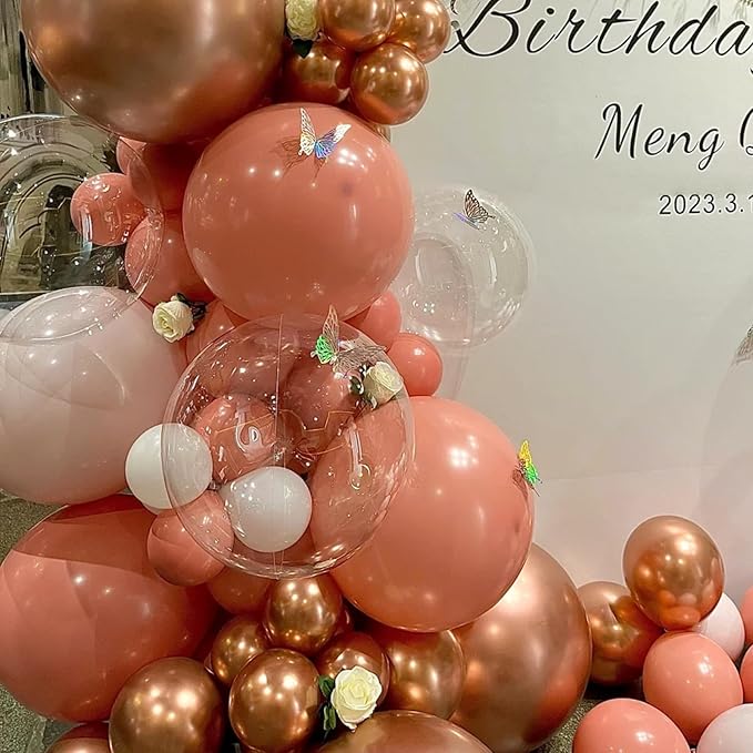 90pack Retro Pink Balloons Different Size 18/12/10/5 Inch Pink Balloon Garland Arch Kit for Graduation, Wedding, Birthday, Princess Theme Party, Baby Shower, Anniversary Party Decorations