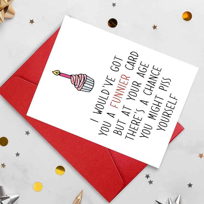 Rude Birthday Cards for Men Women, Funny Cheeky Birthday Card Gift to Brother Sister Mum Dad, Adult Sarcastic Birthday Gift, Funny Grandma Grandpa Birthday Card