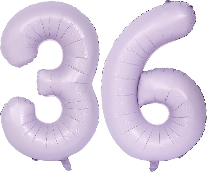 40 In Matte Purple Number Balloons Helium Foil Mylar Balloon Birthday Party banquet Decoration Digital 36