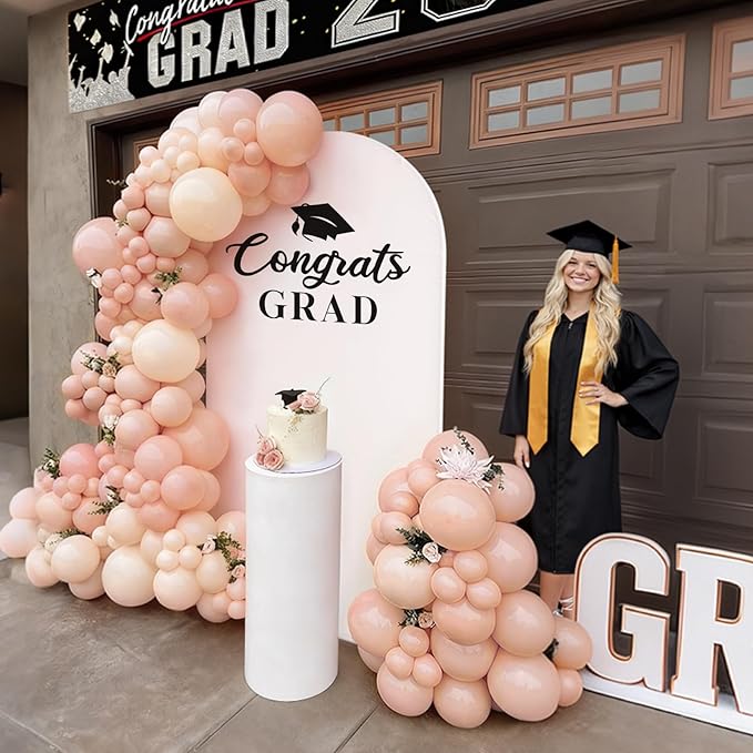 Graduation Decorations 2026 - Class of 2026 6.6Ft Arch Backdrop Kit - Grad Photo Party Decor Supplies for College High School Yard Garden