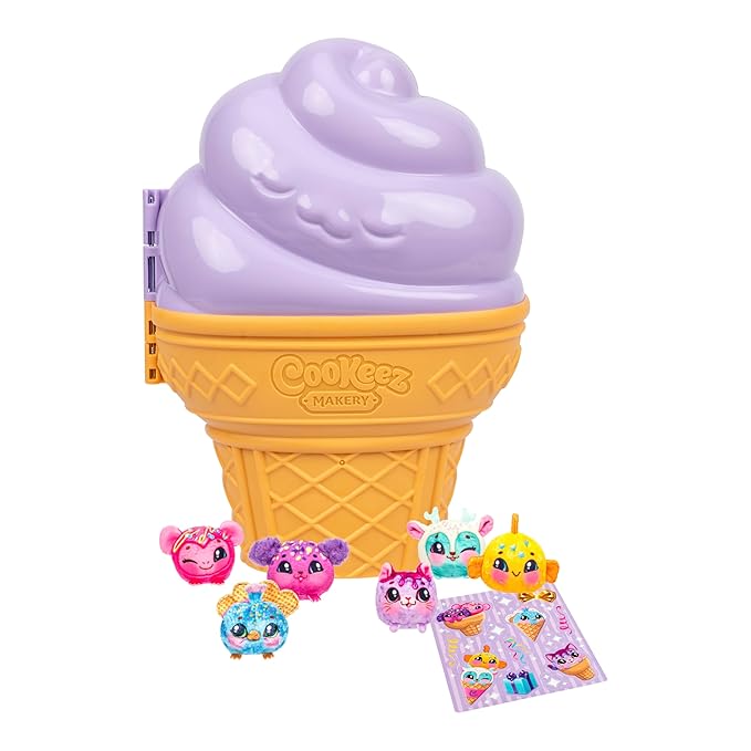 Cookeez Makery Yum Yumz Collector's Case, A Giant Ice Cream Case That Can Store 36 Yum Yumz! Includes 6 Exclusive Plush Plus A Fun Sticker Sheet To Decorate With, Play, Display And Store Away