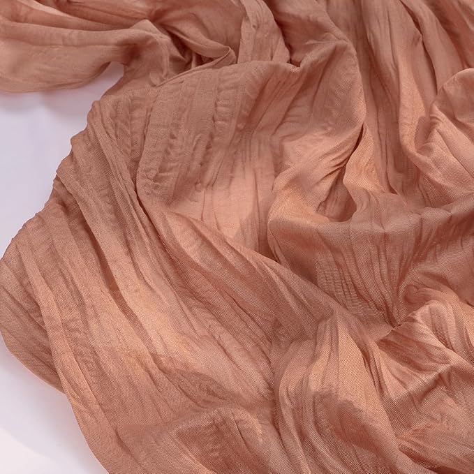 Socomi Dusty Rose Easter Spring Cheesecloth Table Runner Boho Rustic Gauze 120 inch 10FT Cheese Cloth Runner for Wedding Party Baby Shower Birthday Home Decor Holiday Decorations