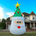 JOYHALO 13FT Inflatable Christmas Tree with Santa Face, Christmas Inflatables Outdoor Decoration Santa Christmas Tree with Bright LED Lights, Christmass Blow Up for Indoor, Yard, Lawn, Party Decor