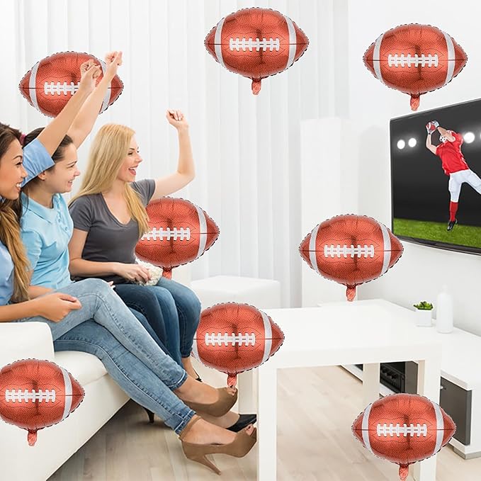 Football Balloons Rugby Balloons Football Party Balloon for Football Birthday Decorations Sports Ballons Arch Kits Party Balloon Sets-8 PCS