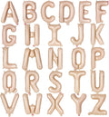 26 Pcs Caramel Letter Balloons,16 Inch Foil Alphabet Letter Balloons,Letter A-Z Balloon Banner Custom Phrase Balloon for Birthday Party Wedding Anniversary Decoration (Caramel 26pcs)