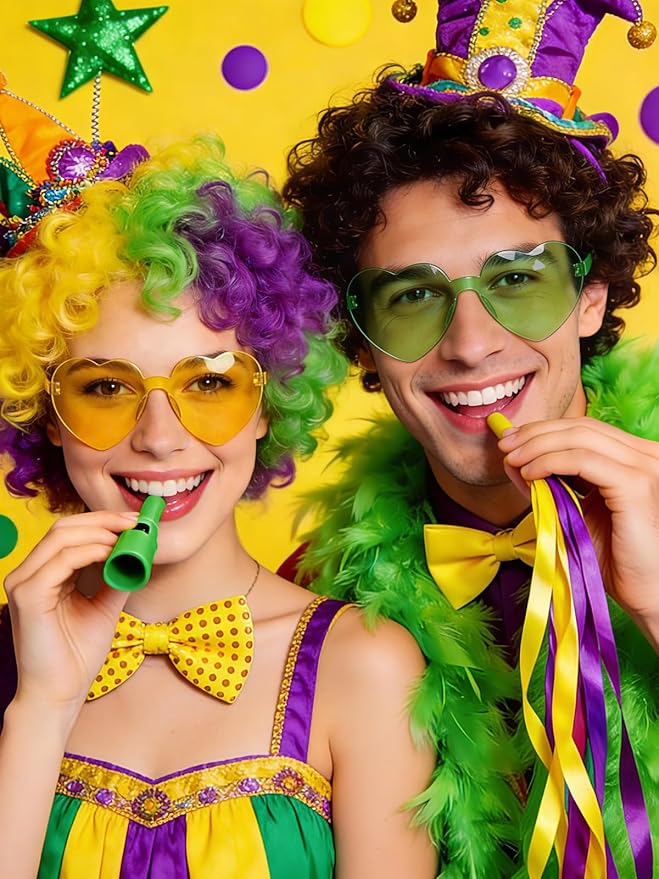 12 Pairs Heart Shaped Sunglasses Rimless Star Glasses for Men Women Party Favors Fun Colorful Glasses Accessories