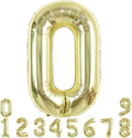 TONIFUL 40 Inch Light Gold Large Numbers Balloon 0-9 Birthday Party Decorations,Foil Mylar Big Number 0 Balloon Digital 0 for Birthday Party,Wedding, Bridal Shower,Engagement,Graduations,Anniversary