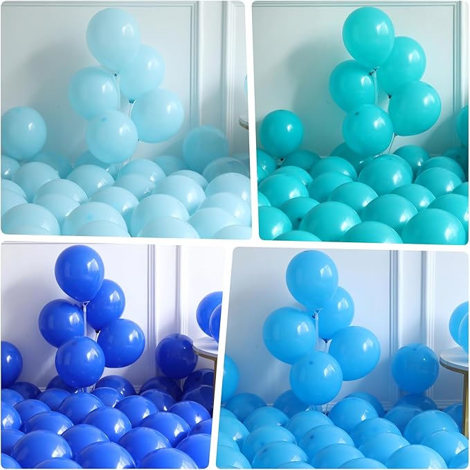 Under the Sea Party Decoration,162Pcs Mix Sky Royal Blue Balloon Arch Kit with Bubbles Starfish Shark Jellyfish Foil Balloon for Sea Animal Ocean Theme Birthday Baby Shower Beach Pool Party Supplies