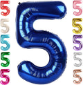 Balloon Numbers 40 Inch 5 Ballon for 5th Birthday Decorations, 15 25 35 50 Big Navy Blue Number Balloons for Wedding Photo Shoot Party Decor