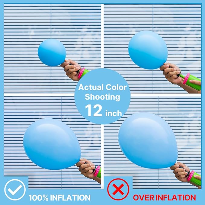 PartyWoo Light Blue Balloons 152pcs Different Sizes Pack of 18 12 10 5 Inch Baby Pastel Blue Balloon Arch Kit for Baby Shower Gender Reveal Graduation Mermaid Birthday Pool Party Decorations Blue-Y20