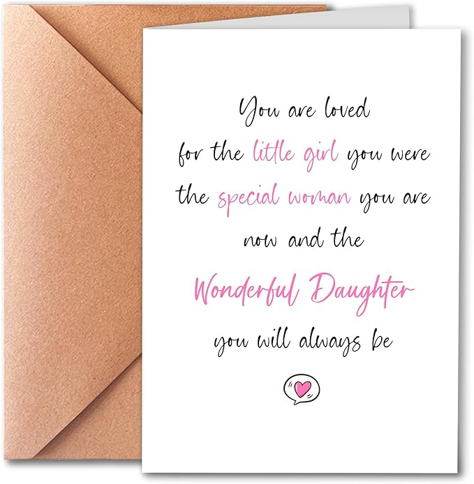 Funny Birthday Card For Daughter, Special Birthday Card For Daughter, You Will Always Be a Wonderful Daughters, Happy Birthday Card