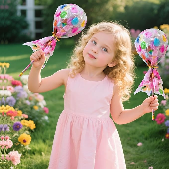 Rpefq Party Favors for Kids, 24 Pack Giant Lollipop-Shaped Stationery Set Return Gifts for Birthday Party,Fun Birthday Goodie Bags Easter Day Gifts for Kids Classroom Easter Students Gift