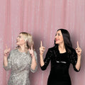 Juya Delight 6ft x 8ft Pink Sequin Photography Backdrop Curtain for Party Banquet Festival Wedding Anniversary Exhibition