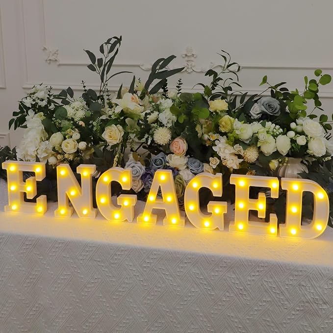 Engagement Party Decorations Wedding Decorations, 7Pcs Engagements Party Decor Engaged Decoration, Proposal Decor for Outdoor Engagement Decoration