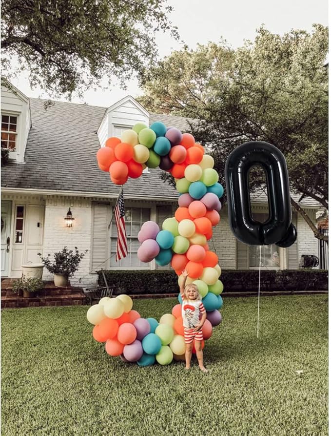 TONIFUL 40 Inch Large Black Q Letter Balloon - Jumbo Helium Foil Mylar Big Alphabet for 2026 New Year Eve Graduation Wedding Baby Shower Birthday Party Anniversary Supplies Decorations